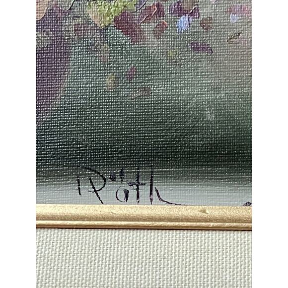 Vintage Framed Canvas Still Life of Flowers Signed Röth? Acrylic Textured Floral - Picture 3 of 16